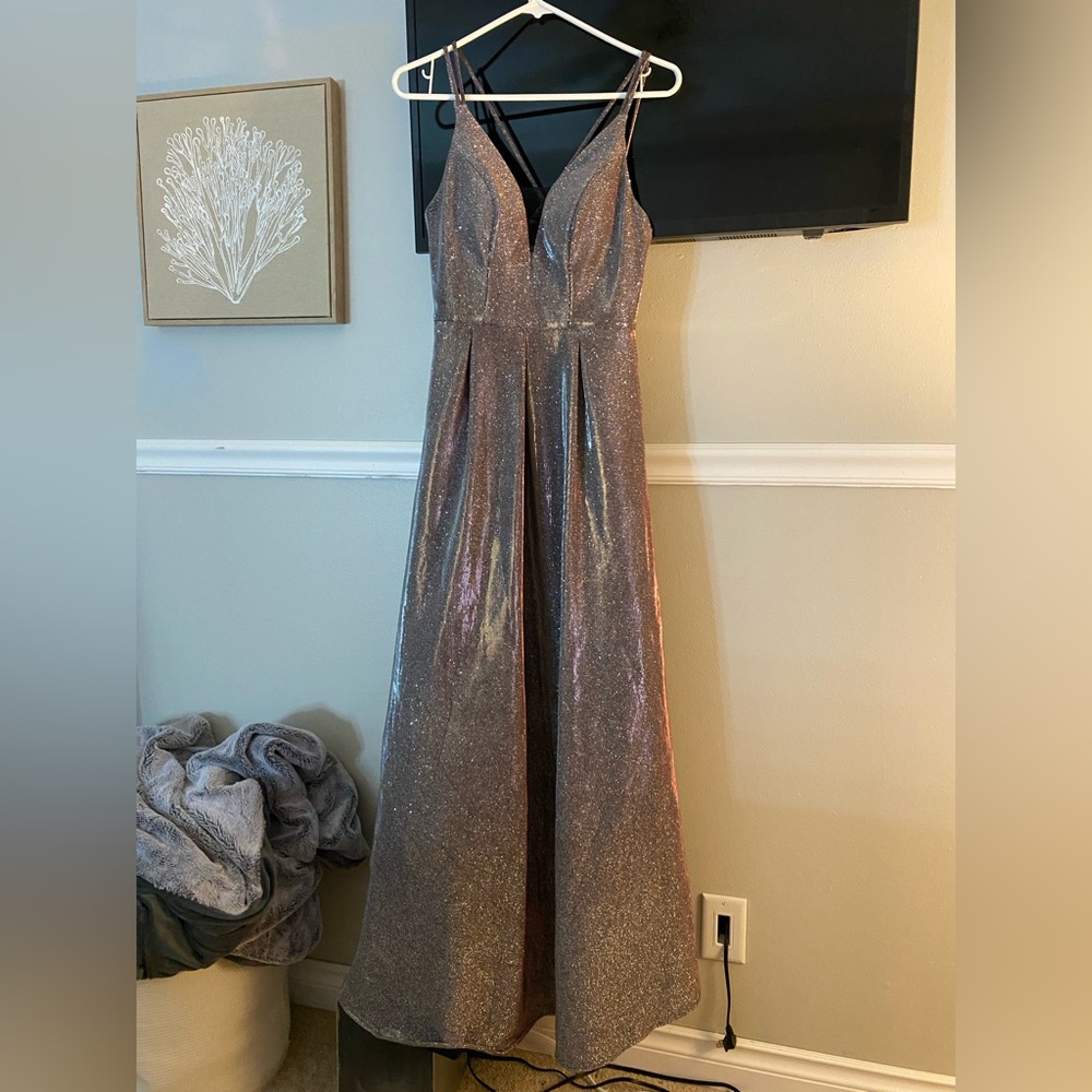 sparkly gray/purple dress